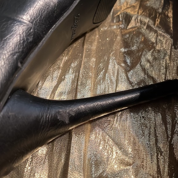 size 9 pewter/silver cones & clear stones on back 5 in heels.New tried on only - Picture 6 of 14